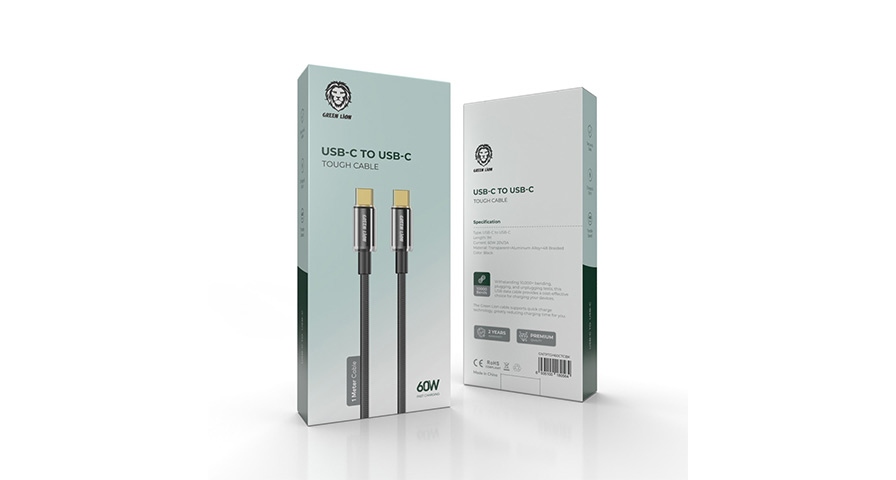 Green Lion USB-C to USB-C Touch Cable 1M 60W