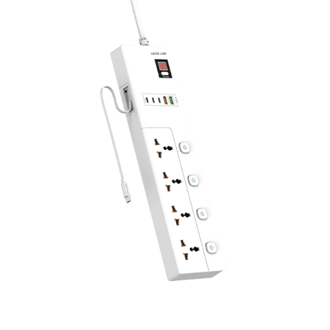 چندراهی برق گرین مدل GS-800 ظرفیت ۳۵۰۰ وات با ۴ خروجی و کابل ۲ متر