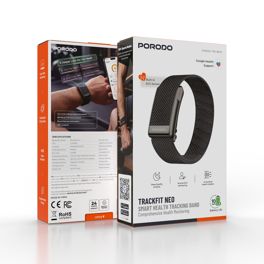 دستبند هوشمند Porodo TrackFit Neo
